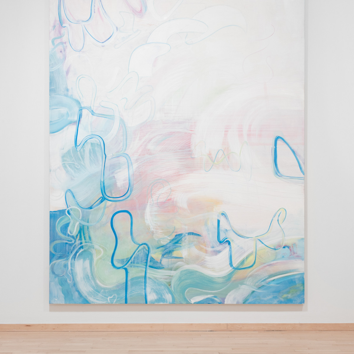 Too Close for Comfort, oil on canvas, 117x90 inches, 2025. Photo Credit: Neighboring States
